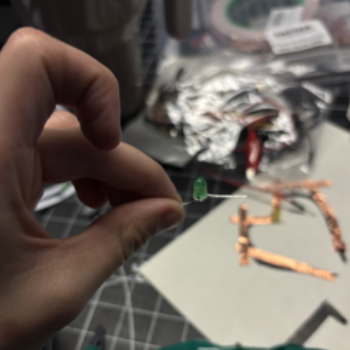 I was playing around with the stronger battery and accidentally burned out the LED light.