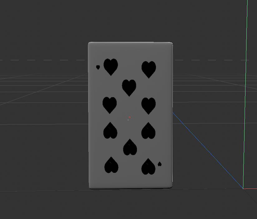 3D Modeled Card <Straight View>