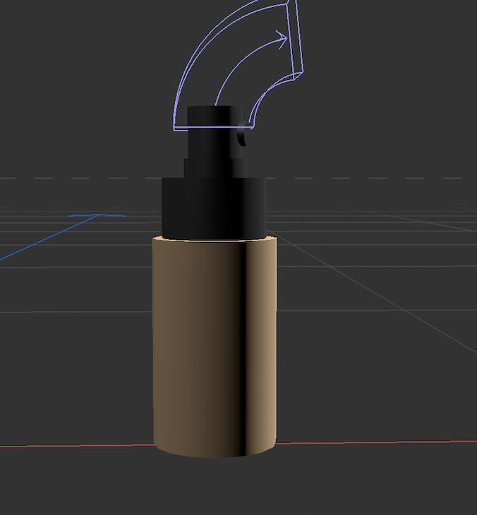 3D Modeled Foundation Bottle <Straight View>