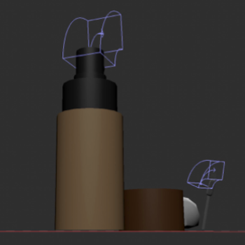 3D Modeled Foundation Bottle <3/4 View>